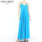 ショッピングイタリア ニナ・リッチ（NINA RICCI）レディース ドレス ブルー系 　フレア切替キャミロングドレス イタリア製 （サイズ/S）*sh0156