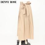 デニーローズ（DENNY ROSE）レディース ロングスカート ブラウン系 　リボンベルト付き イタリア製 （サイズ/40/42）*uw0157