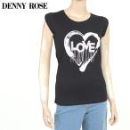 デニーローズ（DENNY ROSE）レディース Tシャツ ブラック系 　ラインストーン飾り （サイズ/XS/M）*uw2062