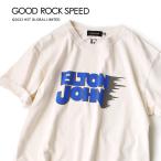 Tシャツ レディース メンズ ユニセックス トップス カットソー 半袖 ロゴ GOOD ROCK SPEED グッドロックスピード  ELTON JOHN LOGO Tシャツ