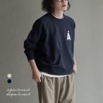 スウェット レディース トップス ゆったり 体型カバー 春 apartment department アパートメントデパートメント ロゴ刺繍 ラグランスウェットプルオーバー