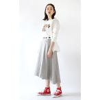 スカート CHAMPION チャンピオン スウェット フレアスカート 春 春服 レディース ボトムス ロングスカート スエット 膝下 ひざ下 綿混 コットン