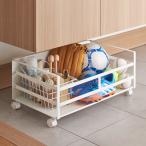 シューズラック スリム キャスター付き 下駄箱シューズワゴン フレーム ホワイト 02526 ラッピング不可 送料無料