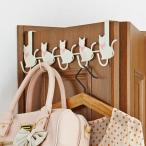 帽子 ドアフック バッグハンガー ドアハンガー猫5連 横型 ホワイト 07934 キャット ネコ 猫 グッズ特集 キャット ネコ 猫 グッズ特集 アイデア 便利