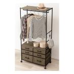 萩原 ハギハラ ハンガーラック 約 幅75×奥行35.5×高さ155cm ブラウン KHR-3136BR(2569204)