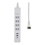 ELPA Elpa разветвитель AC4 выход USB-A×2 PD соответствует USB-C×1 2m. защита WLS-4322SUC W(2569612)