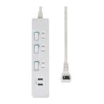 ELPA Elpa разветвитель лампа отсутствует индивидуальный переключатель AC 3 выход USB-A×2 длина шнура 2m белый WLS-E3232UA W(2569615)