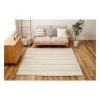 萩原 ハギハラ インド綿ラグ ティック 約185×185cm 洗濯可 ホットカーペットカバー ブラック 270091511(2582501)