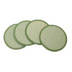萩原 ハギハラ い草雑貨 座卓敷き 円形 4枚1組 直径約16cm グリーン 144001055(2583004)