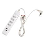 ELPA Elpa разветвитель концентрация переключатель AC 4 выход USB-A×2 длина шнура 2m. защита WLS-4232BUA W(2584929)