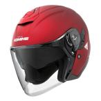 KOMINE コミネ バイク用 FL コンポジット FRP ジェットヘルメット マットメタルレッド/Mサイズ HK-172/Mat Metal Red/M(2589245)