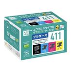 ecorica エコリカ LC411-4PK互換リサイクルインクカートリッジ ECI-BR411-4P(2615199)