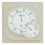 ELPA エルパ 温湿度計 シュクレミディ 卓上・壁掛兼用/クリアホワイト OS-01 W(2662322)