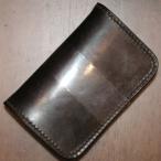 BD-CH-ダークブラウンナチュラル-ブライドルレザー仕様CH-BDCH-黒羽（CROW：クロウ)ミディアムウォレット