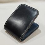 BD-CS-2ND BKxBL 30周年記念2ND別注ブライドルレザー仕様CS BDCS2ND 黒羽（CROW：クロウ)ハーフウォレット(ショート