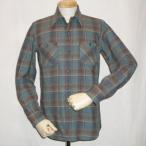 ショッピングネルシャツ HV-06-ブルー-50'sチェックネルシャツ06-HV06-DELUXEWARE-デラックスウエアネルシャツ・デラックスウエアシャツ