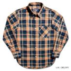 ショッピングORANGE MV-15 ORxNV ORANGE NAVY CHECK MV15 DELUXEWARE デラックスウエアシャツ シャツ長袖 ライトネルシャツ