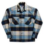 ショッピングアメカジ MVB-14 BL THROUGH WOOL SHIRT MVB14 DELUXEWARE デラックスウエアシャツ シャツ長袖