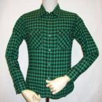 CW-69W-グリーン-ライトネルウエスタンシャツ69長袖-CW69W-FLATHEAD-フラットヘッドシャツ