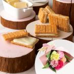 期間限定価格 母の日 花束セット「シュガーバターの木　シュガーバターサンドの木」 ブーケ 生花 花束 花鉢 2026 花 宅配 送料無料 お菓子 花とスイーツ 7個入