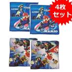 (送料無料)ハンカチ4枚セット(2柄2枚づつ) スーパーマリオカート8 ガーゼハンカチ キャラクター キッズ グッズ ポイント消費 ポイント消化 入学 [M便 1/5]
