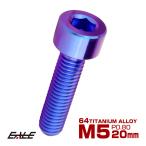  titanium болт M5×20mm P0.8 колпак болт колпак винт шестигранная головка болт лиловый голубой JA2342