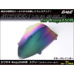Ninja250R 08〜12年式 スクリーン ウインド シールド フロントカウル EX250K スモーク＆レインボー S-663-SR