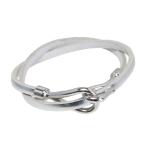  серебряный крюк кожа himo кожа браслет кожа шнур мужской женский простой F размер серебряный 