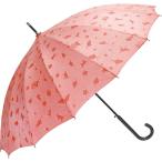 サントス(Santos) 傘 55cm 雨に濡れると模様が浮き出る 16本骨撥水和傘 わにゃんこ ピンク JK-46-03