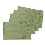 Cleib ヘリンボーン柄 撥水加工 ティーマット 4枚組み 約20x30cm グリーン FS006
