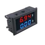 zmart цифровой напряжение амперметр DC 100V 10A красный синий 