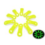 カチッと止まる！超軽量1ｇ 蓄光自在金具 Mサイズ（ロープ径φ3.0-5.0mm用）10個入 (蓄光)