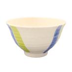 美濃焼 軽量 茶碗 二色十草 (青)