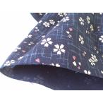  ткань человек клуб si- подбородок g мир style Sakura принт 108cm ширина (2m, темно-синий )