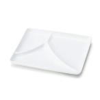 深山 仕切り皿 モダンな和のシリーズ 3つ仕切り 富士 白磁 日本製