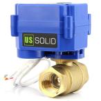 U.S. Solid электрический мяч клапан(лампа) 12V AC/DC (9-24V AC/DC) электрический мяч .,3 линия, обычный Crows ( латунь, G 1/2