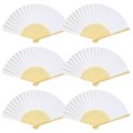 ショッピングfk07 10本入り 扇子 cnomg 絵画 ファン 無地 DIY 折りたたみ式 ホワイト