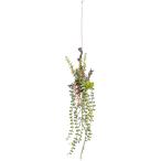 poshu living искусственный цветок висячий растения 14×11×68cm 80974 зеленый 