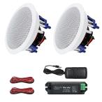 Herdio 300W Bluetooth потолок встроен type динамик 2 way / раунд type / 1 шт. белый 18.5cm 8Ω потолок динамик 