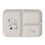 宮本産業 森の仲間たち 仕切皿 GY サイズ:約D21 W14.9 H2.4 4512951131871