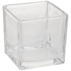  сосна . хобби стекло контейнер 4 угол модный Cube цветок основа H6×W6×D6cm FR-1286