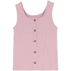 [ Kobe lettuce ] передний и задний (до и после) 2way кнопка ребра майка [C5133] свободный лаванда 