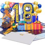 Magic Ants 18 anniversary commemoration pop up карта, день рождения карта,18 год брак память день карта,3D поздравительная открытка,18 лет. день рождения карта, поздравляю 