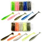 Bucht Shad tail wa-m2 дюймовый 10 цвет wa-m с футляром автобус рыбалка ajing 