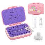 . tooth case baby . tooth inserting child . digit tooth storage storage man girl baby celebration of a birth growth memory ( pink )