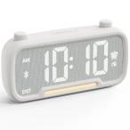 目覚まし時計 ラジオ 目覚まし時計 FMバンド対応 大画面のデジタル時刻表示 充電式 輝度調整 Bluetooth スピーカー FM 76〜108MH