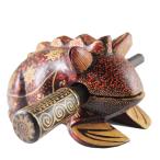 batikmo- кок лягушка Asian смешанные товары этнический смешанные товары лягушка смешанные товары дерево резьба по дереву лягушка * почтовая доставка не соответствует товар 