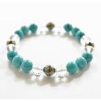 Yahoo! Yahoo!ショッピング(ヤフー ショッピング)ターコイズ×パイライト×水晶ブレス　パワーストーン　天然石　トルコ石　アクセサリー　男女兼用