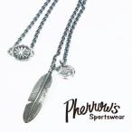 Pherrow's フェローズ フェザーヘッド シルバーネックレス ピースコラボ 16w-pp-feather