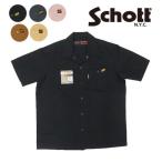 ショッピングschott ショット Schott 半袖 ワークシャツ 無地 3105031